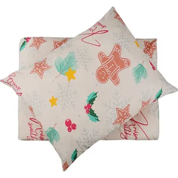 Povlečení Vánoční Bavlněné povlečení PLUS prodloužené PARNA béžové