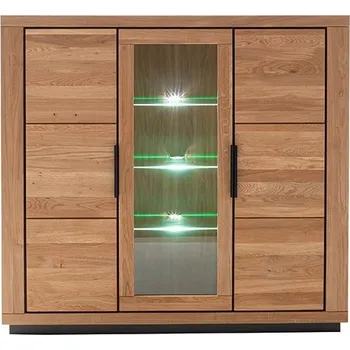 Komoda Komoda s vitrínou GRENO (typ 05) dub masiv divoký