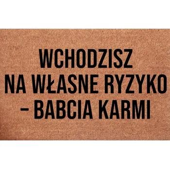 Rohožka Kokosová rohožka Den babiček Vstupujete na vlastní nebezpečí Babička krmí