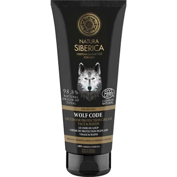 Pleťový krém Natura Siberica Wolf Code Outdoor Protection Cream Face & Hand ochranný krém na obličej a ruce pro muže 80 ml