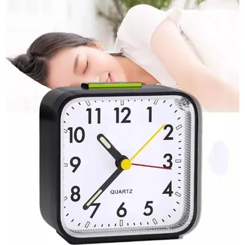 Budík BUDÍK HODINY TICHÝ NETIKAJÍCÍ BEZHLUČNÝ