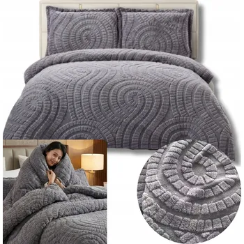 Povlečení Povlečení Zimní 200x220cm + 2x 70x80cm TMAVĚ ŠEDÉ MĚKKÉ KVALITNÍ PROVEDENÍ