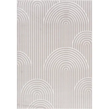 Koberec Moderní koberec Hellen - vzor 1 - béžový/bílý Rozměr koberce: 80x150 cm