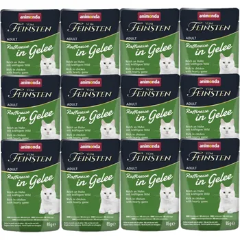 Krmivo pro kočku ANIMONDA Vom Feinsten Raffinesse kuře s divokou zvěřinou v rosolovité omáčce 12x85g