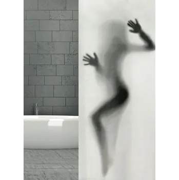 Sprchový závěs wela TEXTILNÍ SPRCHOVÝ ZÁVĚS LADY se závažím obšitý W05550 šířka x výška: 120 x 200