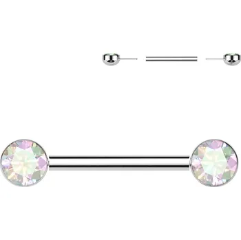 Piercing Šperky4U Piercing do bradavky TITAN - PUSH IN - TIT1406-AB