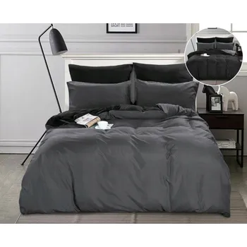 Povlečení z mikrovlákna LANTA šedo-černé Rozměr povlečení: 70 x 80 cm | 140 x 200 cm