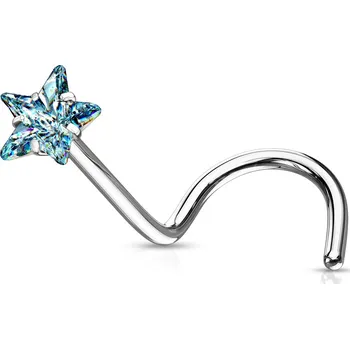 Piercing Šperky4U Zahnutý piercing do nosu hvězdička - N0138Q