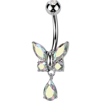 Piercing Šperky4U Piercing do pupíku motýlek - WP0047-AB