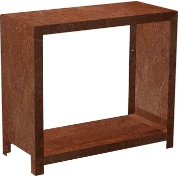 Dřevník CORGARDEN Stora Zahradní dřevník 80 x 80 x 40 cm, corten CORGARDEN 1038