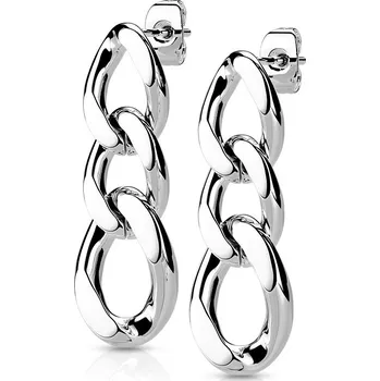 Náušnice Šperky4U Visací řetězové ocelové náušnice - OPN1905-ST