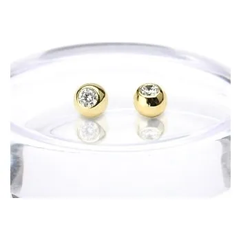 Piercing Šperky4U Náhradní kulička, žluté zlato 1,6 x 5 mm, 585/1000 - ZL01162-1605-YG