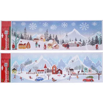 Vánoce Vánoční okenní dekorace 59,5x21 cm - Speciální dekorace pro vánoční období