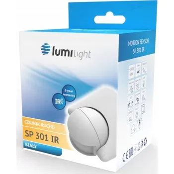 Pohybové čidlo POVRCHOVÝ NÁSTĚNNÝ SNÍMAČ POHYBU 180° BÍLÝ SP 301