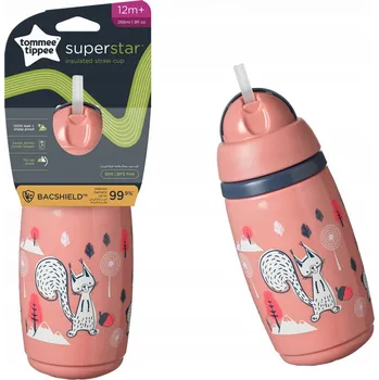 Kojenecká láhev Termohrnek Tommee Tippee Superstar se slámkou 266 ml 12m+