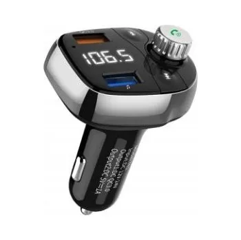 FM transmitter T62 Bluetooth FM transmitter do auta s MP3 přehrávačem, USB a BASS boostem + nabíječka