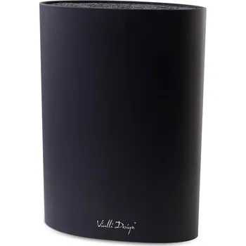 Stojan na nože Nože na nože Vialli Design 22 cm černý plast