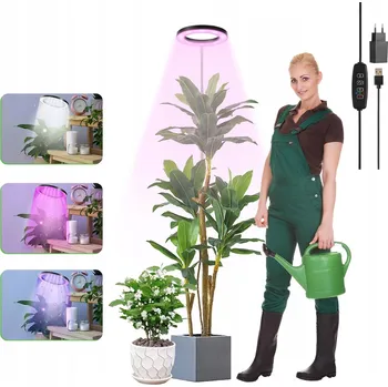 Osvětlení pro růst rostliny LED Lampa pro Pěstování Rostlin + Časovač pro Přisvětlování + USB Adaptér