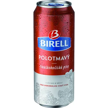 Pivo Birell polotmavý 0,5l plech cena za kartonové balení (Kartonové balení : 24 ks)