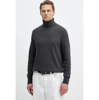 Pánský svetr Svetr s příměsí kašmíru Tommy Hilfiger MW0MW28048 šedá 90X, vel. L