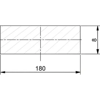Stavební profil Plochá ocel široká 180 x 8 mm válcovaná