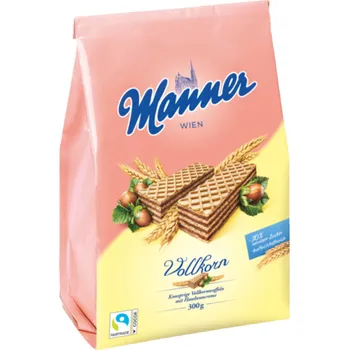 Manner Vollkorn 300g Celozranné Oříšek cena za kartonové balení (Kartonové balení : 10 ks)