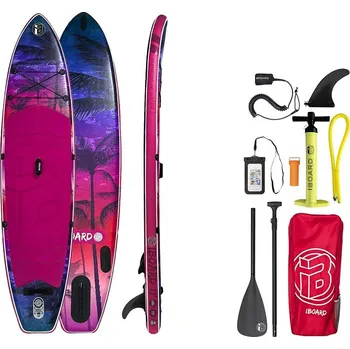 Paddleboard Paddleboard iBOARD 11' PURPLE PALM - nafukovací - varianta: základní sada