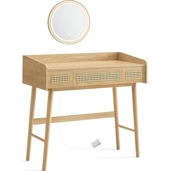 Toaletní stolek VASAGLE Toaletní stolek 90 x 40 x 130,5 cm béžový