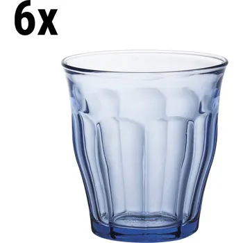 Sklenice G.Gastro (6 Kusů) Duralex Univerzální sklenice na pití - ISTANBUL - 250 ml - modrá-transparentní