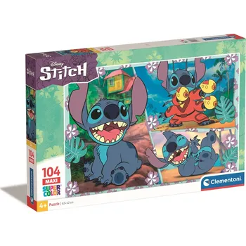 Puzzle Clementoni - Puzzle 104 maxi Disney Stitch