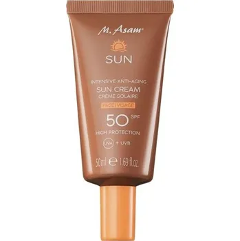 Přípravek po opalování M. Asam SUN Intensive Anti-Aging Face Sunscreen SPF 50 (50 ml) – Pleťový krém s okamžitou ochranou