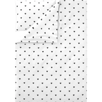 Povlečení LIVARNO® Ložní povlečení Renforcé, 140 x 200 cm, 70 x 90 cm (bílá/černá)