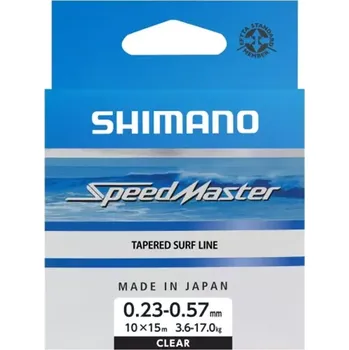 Volný čas SHIMANO - Šokový vlasec Line Speedmaster Surf Taper ID 0,23-0,57 mm 10x15 m Clear