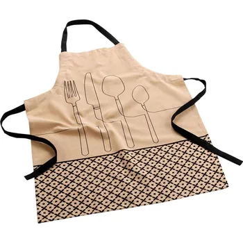 Kuchyňská zástěra Douceur d'intérieur Kuchyňská zástěra CUISLINE, recyklovaná bavlna, béžová