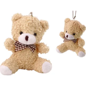 plyšák LEAN Toys Plyšový medvídek Cream Plyšová malá plyšová hračka Maskot Klíčenka 10cm