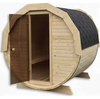 Sauna HAHNHOLZ Sudová sauna 200×250 cm (4-6 osob) BARVA DVEŘÍ: Bronzová, STŘEŠNÍ KRYTINA: Grafit