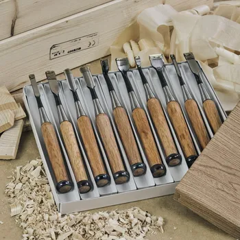 Dláto Sada japonských ručně-vyráběných řezbářských dlát MUJIRUSHI - 10 kusů