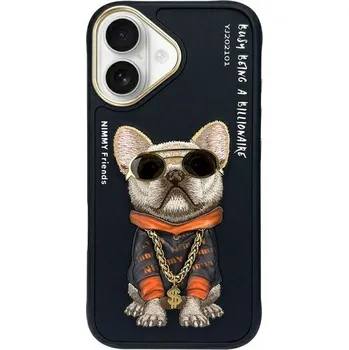 Náhradní kryt pro mobilní telefon Kryt Nimmy Case Glasses Cool Dog iPhone 16 Black
