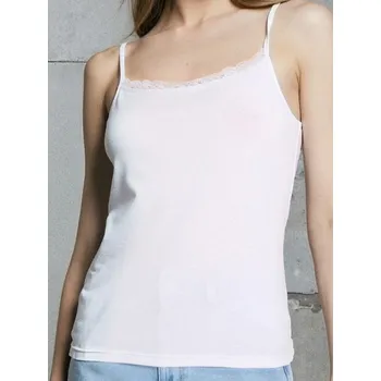 Dámské tričko Sinsay - Bavlněný top - bílá - 640EU-00X - 640EU-00X-XS