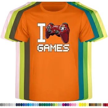 panske-levne-bavlnene-tricko-digi-potisk-pocitacove-hry Barva: Orange - oranžová, velikost: 5XL