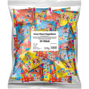 Tise Crazy Clown Doppelkekse Sušenky s kakaovou polevou 24 x 24 g