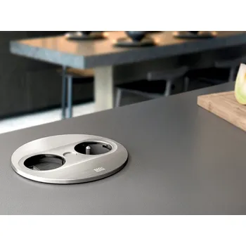 Zásuvkový kontejner Zásuvka Bachmann Twist 2 - 946.006 s USB A+C nab. nerez kulatá VPP