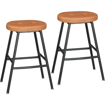 Barová židle Sada 2 ks barových židlí Ironform hnědá/černá