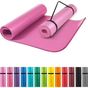 podložka na cvičení Široká podložka na jógu a cvičení protiskluzová 190x100 cm, růžová