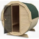 HAHNHOLZ Sudová sauna 200×200 cm (4-6 osob) BARVA DVEŘÍ: Grafitová, STŘEŠNÍ KRYTINA: Zelená