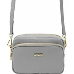 Kožená kabelka MiaMore 01-062 DOLLARO - popelavá