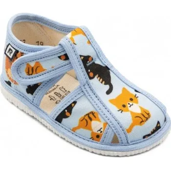 Chlapecké bačkory RAK Pantofle kočky modré, zavřeno velikost 20