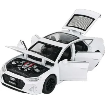 autíčko Audi RS7 kovový model hračka na baterie světla zvuk 1:32 Bílá