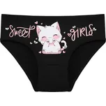 EVONA Dívčí kalhotky Kotě, černá Velikost: 122