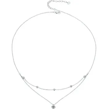 Náhrdelník For Silver Dvojitý náhrdelník s Moissanitem 0,5ct Style - Stříbro 925